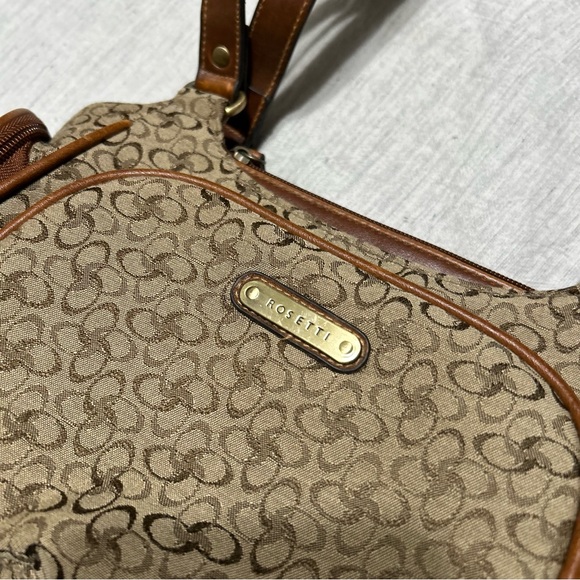 Rosetti Brown Patterned Shoulder Bag - Picture 2 of 5